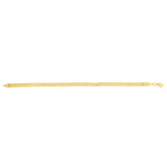 14K Yellow Gold 4.7mm Bismark 16 Chain Necklace with Lobster Clasp