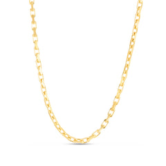 14K Yellow Gold 18 2.5mm French Cable Chain Necklace with Lobster Clasp