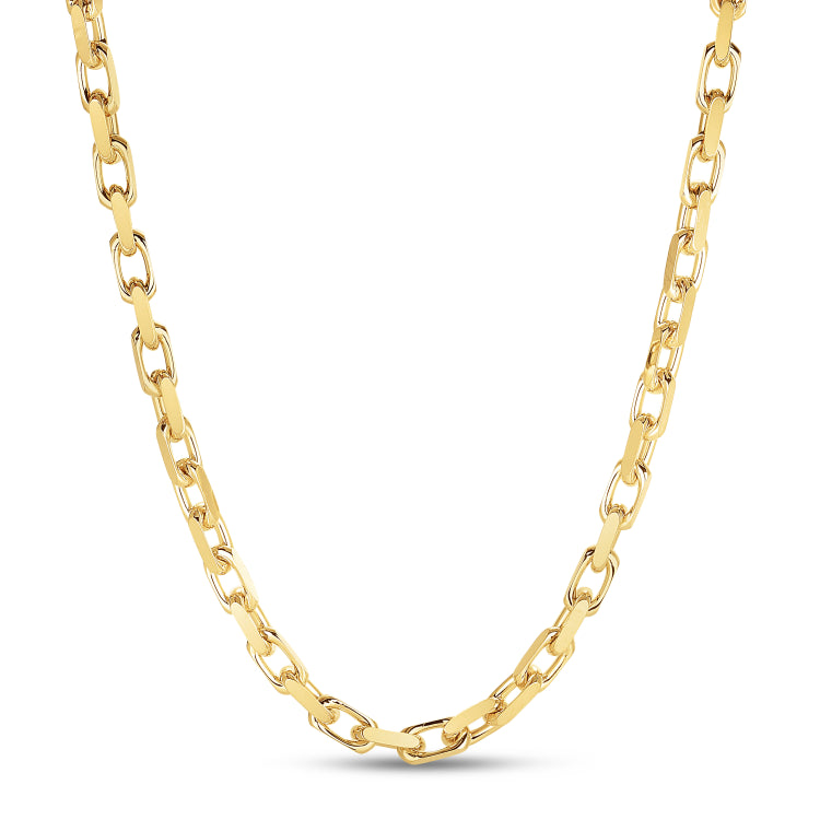 14K Yellow Gold 24 6.1mm French Cable Chain Necklace with Lobster Clasp