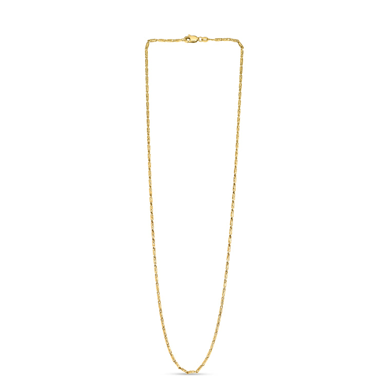 14K Yellow Gold 1.7mm Lumina 22 Chain Necklace with Lobster Clasp