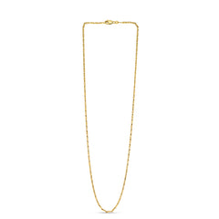 14K Yellow Gold 1.7mm Lumina 22 Chain Necklace with Lobster Clasp