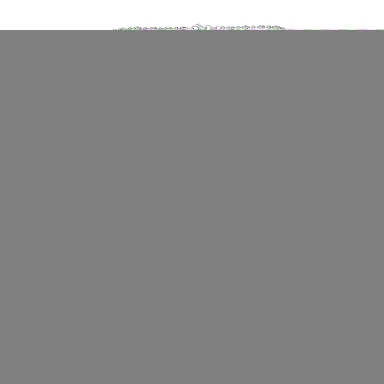 Sterling Silver 2.5mm 18 Moon-cut (diamond cut) Oval Bead Chain Necklace with Lobster Clasp. Item has rhodium plating.