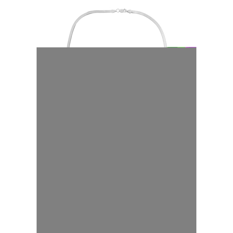 14K White Gold 7  2.8mm Imperial Herringbone Chain Bracelet with Lobster Clasp