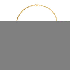 Silver (14k Yellow Gold Plated) 3.2mm 20 Diamond Cut Franco Chain Necklace with Lobster Clasp.