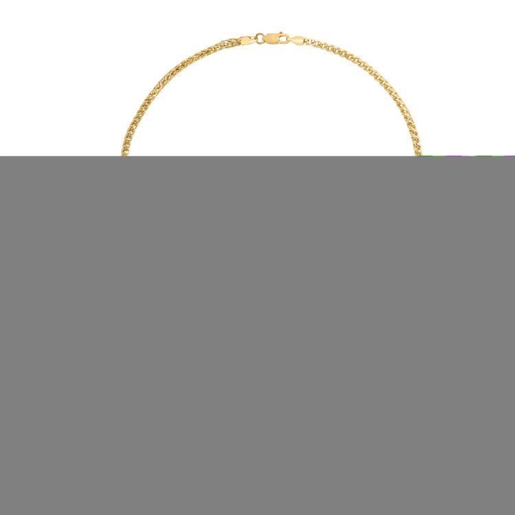 Silver (14k Yellow Gold Plated) 3.2mm 24 Diamond Cut Franco Chain Necklace with Lobster Clasp.