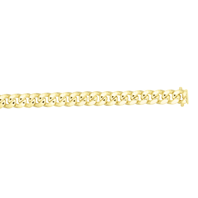 10K Yellow Gold 20 6.6mm Semi-Solid Classic Miami Cuban with Box Lock