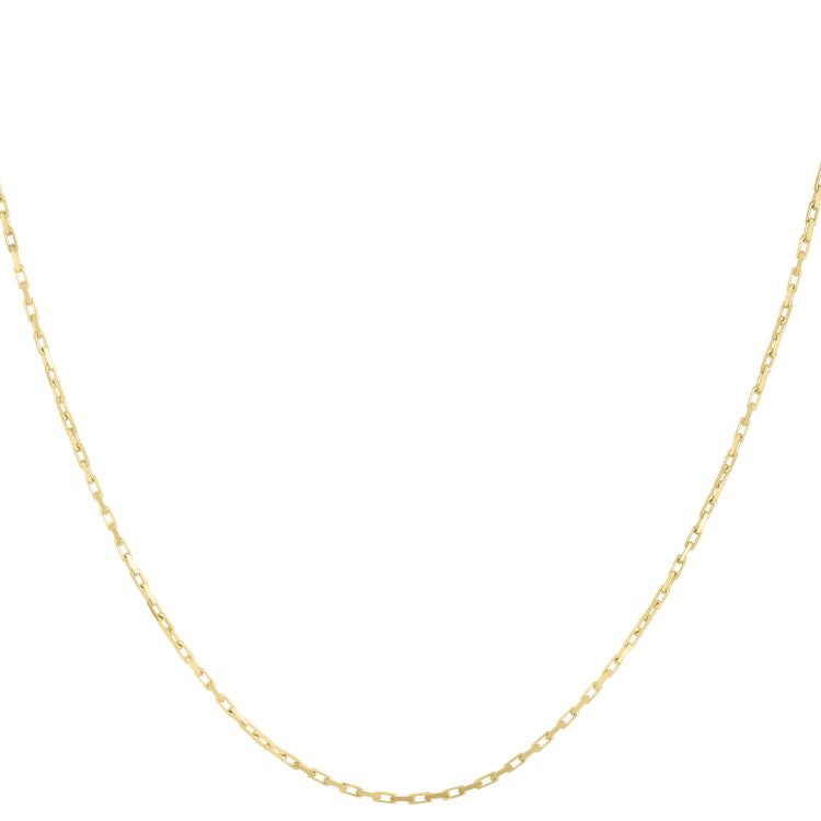 14K Yellow Gold 1.3mm French Cable 20 Chain with Lobster Clasp