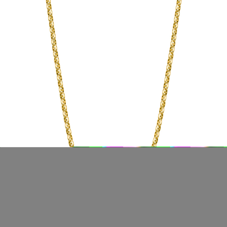 14K Yellow Gold 3mm Polished Lite Anchor 18 Chain with Lobster Clasp