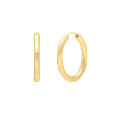 14K Yellow Gold Endless Engraved Oval Hoop Earrings with Endless Clasp