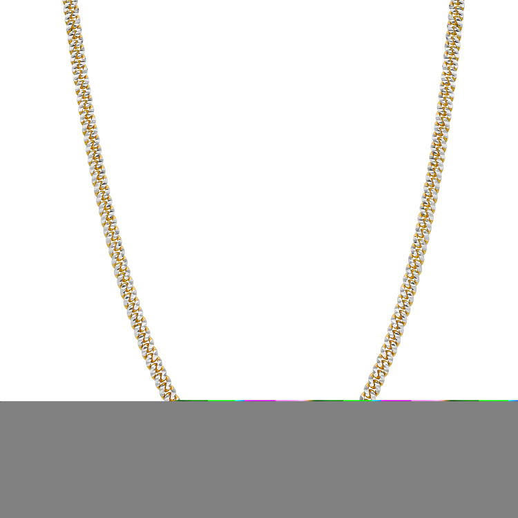 14K Yellow Gold 4mm Pave Classic Miami Cuban 20 Chain with Box with Both Side Figure 8 Clasp
