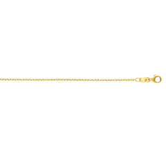 14K Yellow Gold 2.6mm Round Cable Chain 18 Necklace with Lobster Clasp