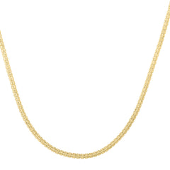 14K Yellow Gold 3.3mm Fancy 18 Ice Chain Necklace with Lobster Clasp