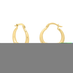 14K Gold Medium Heart Hoops with Hinged clasp