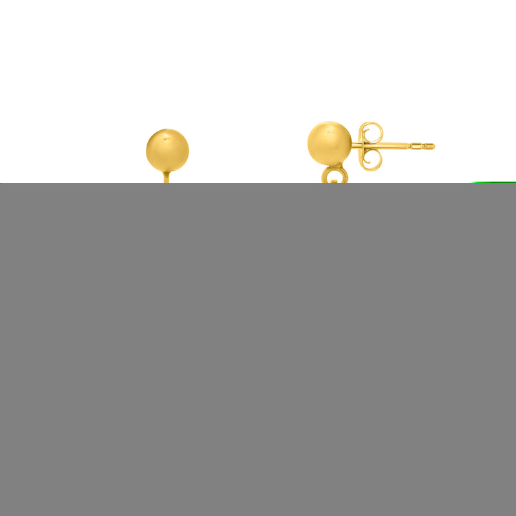 Sterling Silver (Yellow Gold Plated) Polished Puffed Teardrop Dangle Earrings with Push Back Clasp.