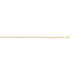10K Two-tone Gold 22 2.7mm Fancy Ice Chain Necklace with Lobster Clasp