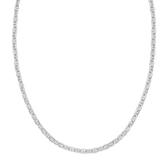 Sterling Silver 20 4.35mm Anchor Chain with Lobster Clasp. Item is rhodium plated.