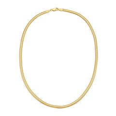 14K Yellow Gold 4.5mm 20 Polished Lite Oval Snake Chain Necklace with Lobster Clasp