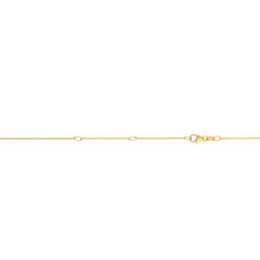 10K Yellow Gold .85mm Double Extendable Oval Cable 18 Chain (Jump Ring at 16 and 17 inch) with Lobster Lock