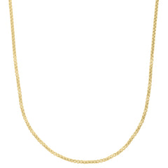 10K Yellow Gold 2.5mm 16 Solid Round Box Chain with Lobster Clasp