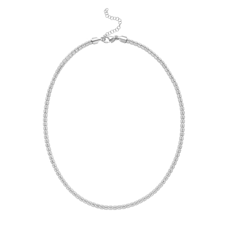 Sterling Silver 20 Fancy Ice Chain with Pear Shaped Lobster Clasp