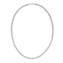 Sterling Silver 22 4.6mm Solid Round Byzantine Necklace with Pear Shaped Lobster Clasp