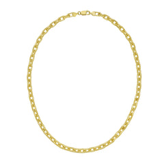 Silver with Gold Plating 24 5.6mm French Cable Chain with Lobster Clasp