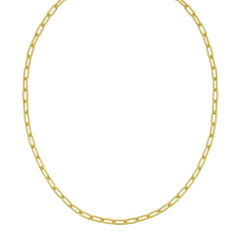 Silver with Gold Plating 20 5.2mm Round Link Paperclip Chain with Lobster Clasp