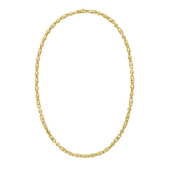 14K Yellow Gold 8.5 Square Byzantine Chain Bracelet with Lobster Clasp