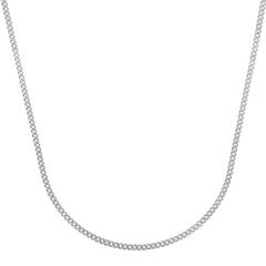 14K White Gold 22 2.8mm Light Gourmette Chain with Lobster Clasp