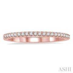 1/10 Ctw Round Cut Diamond Wedding Band in 14K Rose Gold