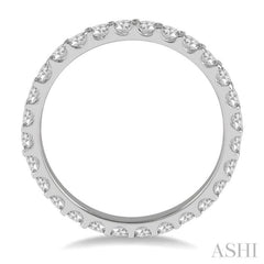 1 Ctw Round Cut Diamond Eternity Band in 14K White Gold