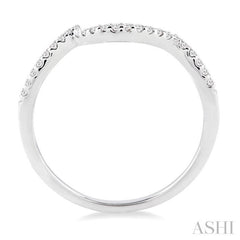 1/10 Ctw Round Cut Diamond Wedding Band in 14K White Gold
