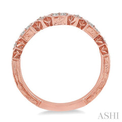1/5 Ctw Round Cut Diamond Fashion Band in 14K Rose Gold