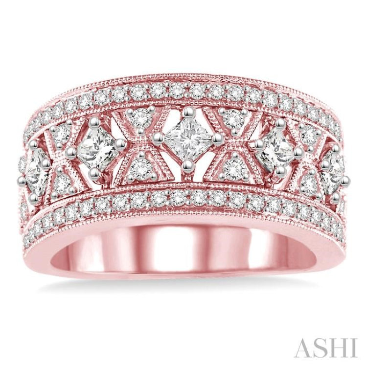 7/8 Ctw Diamond Fashion Band in 14K Rose Gold
