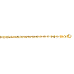 14K Gold 3mm Diamond Cut Royal Rope Chain 