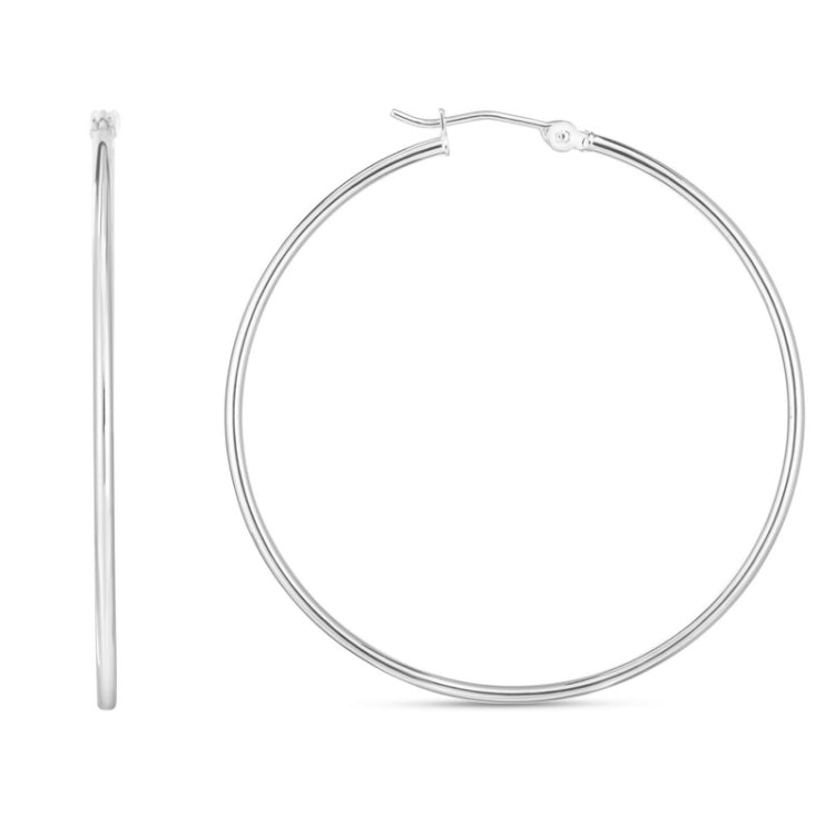 14K Gold 1.5x45mm Hoops