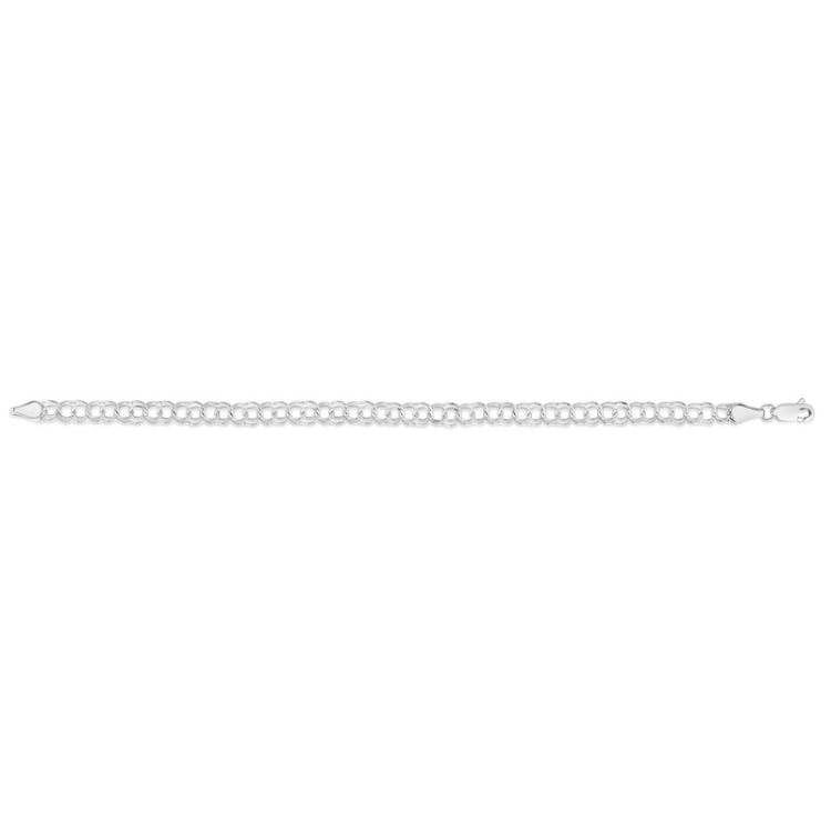 14K Gold Small Double Link Charm Bracelet 