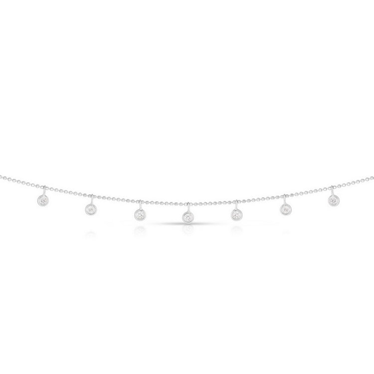 14K Gold .25ct Dangling Diamonds Necklace