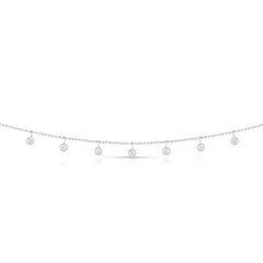 14K Gold .25ct Dangling Diamonds Necklace