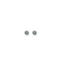 14K White Gold Polished Earring with Push Back Clasp