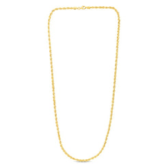 10K Gold 3.5mm Solid Diamond Cut Royal Rope Chain 