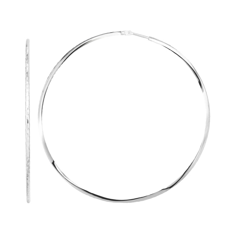 Sterling Silver Polished Earring with Endless Clasp