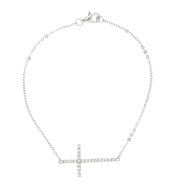 Sterling Silver 7in Diamond Cut/ Textured Bracelet with Lobster Clasp