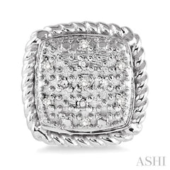 1/20 ctw Single Cut Diamond Earrings in Sterling Silver