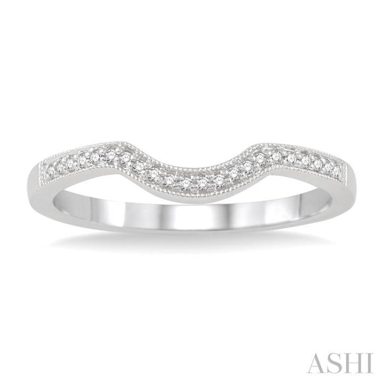 1/20 ctw Round Cut Diamond Wedding Band in 14K White Gold
