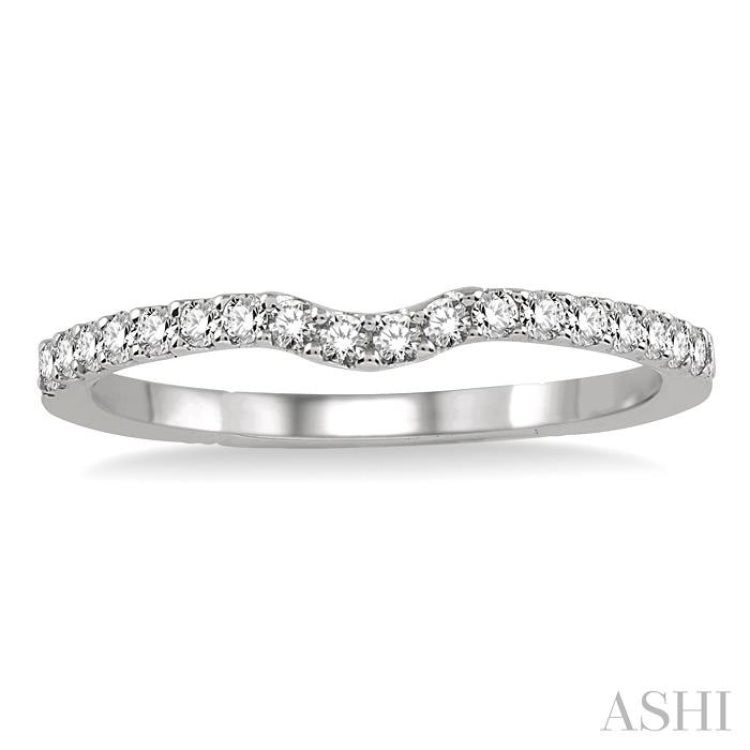 1/5 ctw Round Cut Diamond Wedding Band in 14K White Gold