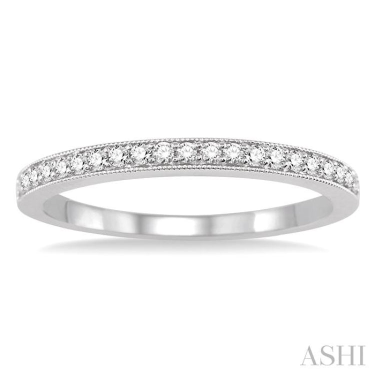1/5 ctw Round Cut Diamond Wedding Band in 14K White Gold