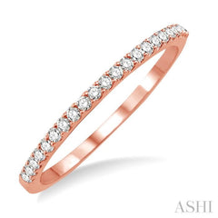 1/5 ctw Round Cut Diamond Wedding Band in 14K Rose Gold