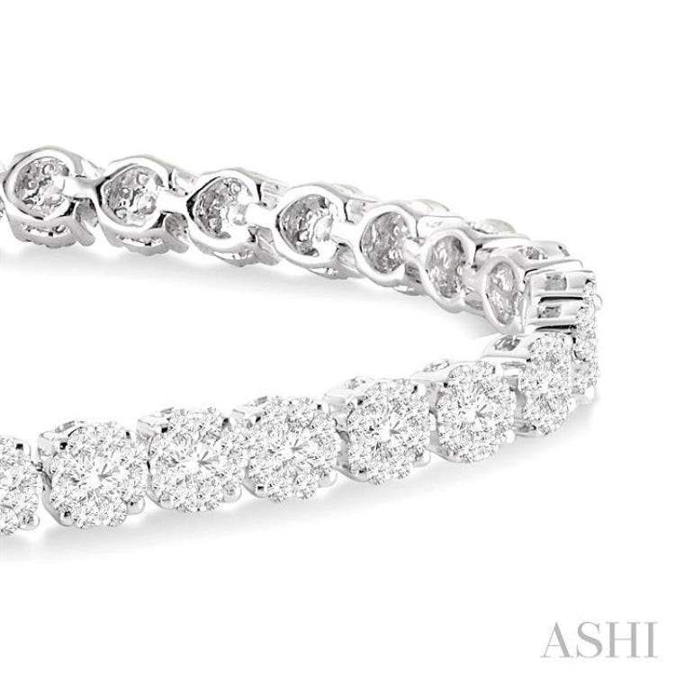 3 ctw Round Cut Lovebright Diamond Tennis Bracelet in 14K White Gold