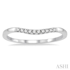 1/20 ctw Round Cut Diamond Wedding Band in 14K White Gold